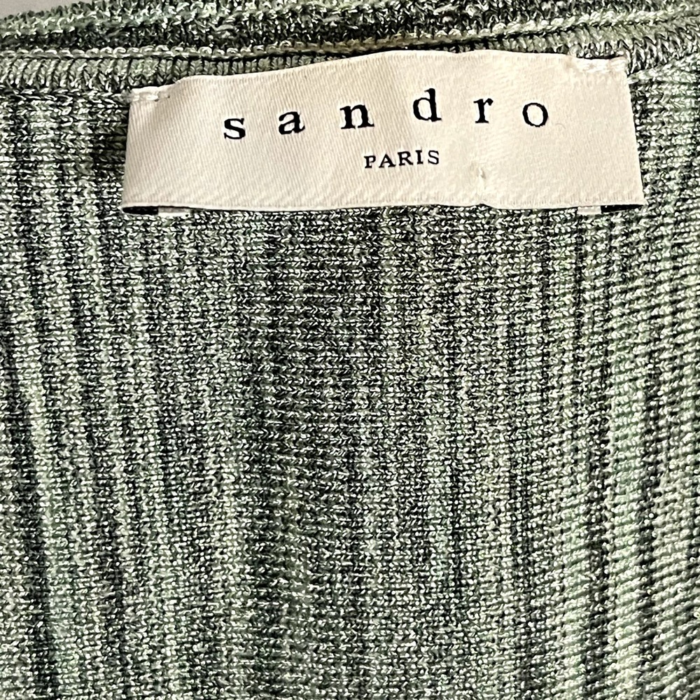 Sandro Sage Green Knit Midi Dress - Picture 7 of 10